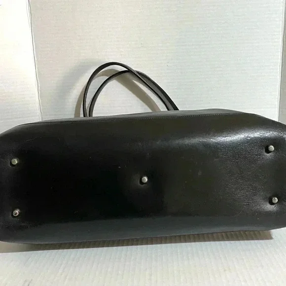 Gucci vintage black leather satchel handbag - Picture 3 of 15